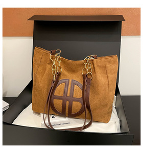 Tas Selempang Wanita Vintage Kapasitas Besar Bahan Suede 2026, Tas Tote Gaya Kasual - Product Image 6