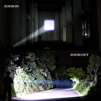 Lampe de poche étanche IP65 à led, Zoomable, Portable EDC, torche rechargeable en alliage d'aluminium, 600 Lumen