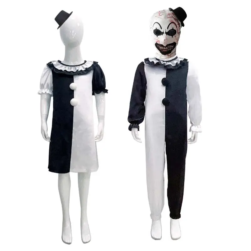 BCDR-004 in Costume da Clown diavolo bianco nero gioco per bambini di Halloween