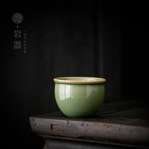 Yue Kiln Celadon Teacup Bamboo Green Glaze Personal <b>Tea</b> Cup Large Master Cup <b>For</b> Pu'er <b>Tea</b> - Product Image 1