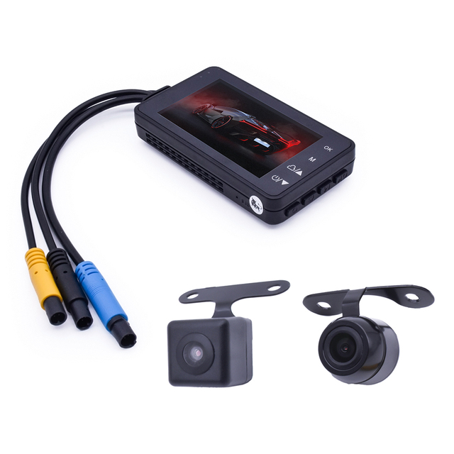 Dual Lens Motorcycle Dash Cam MT-18 3 Inch Screen Video Recorder for Motorbike