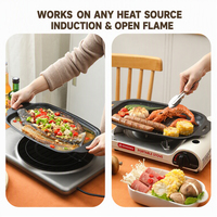 Plaque de cuisson antiadhésive en acier durable pour four, idéale pour grillades de poisson et de dinde, écologique et personnalisable