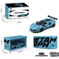 PB PB8856 2026 Nuevo MOC, Modelo de Auto Deportivo Azul a Escala 1:32, Material ABS, 362 Piezas, Estuche de Exhibición, Juguete Electrónico para Adultos