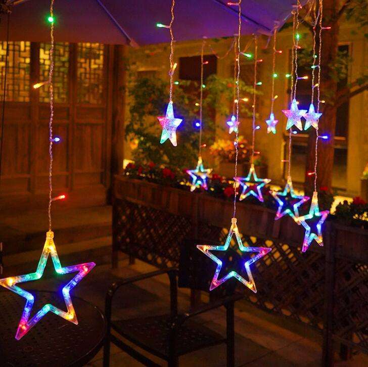Navidad Star LED Curtain Fairy Lights