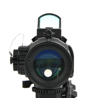 Lunette de Tir Fixe Luger 1x-4x à Double Usage Avec Mini Point Rouge pour la Chasse en Extérieur