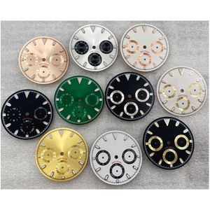 Esfera de Reloj Cronógrafo Multifunción Luminosa Verde de 29.5mm, Piezas Modificadas para Movimiento de Cuarzo VK63 - Product Image 1