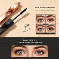 Nouveauté Mascara 4D Courbant et Allongeant, Marque Privée, Longue Tenue, Imperméable, Anti-Bavures, Emballage Personnalisé