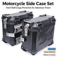 Top Case Moto Personnalisable avec LOGO, Nouveau Coffre Arrière Moto en Aluminium Argenté avec Doublure, Grand Coffre Moto à Vendre