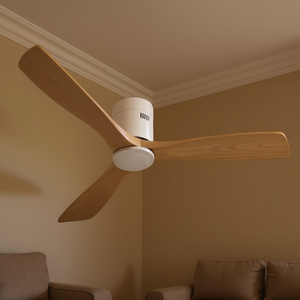 Ventilador de techo DB de 52 pulgadas con 3 aspas, motor de corriente continua reversible y control remoto para sala de estar - Product Image 2