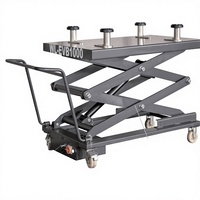 Ciseaux hydrauliques à double vérin pour véhicules électriques, capacité 1000 kg, équipement de levage pour garage, norme CE