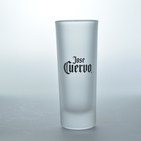 Couleur et logo personnalisés disponibles, verre de tir dépoli haut et droit, lunettes de tir fendues personnalisées de 2oz avec logo