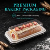 Boîte d'emballage rectangulaire transparente en PET pour sandwichs, conteneur alimentaire jetable en plastique pour pain, toast, hot-dogs, boulangerie, à emporter, taille personnalisée