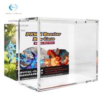 Boîte de rangement et de présentation portable en acrylique magnétique, écologique, anti-poussière et résistante aux UV pour collection de cartes PKMN