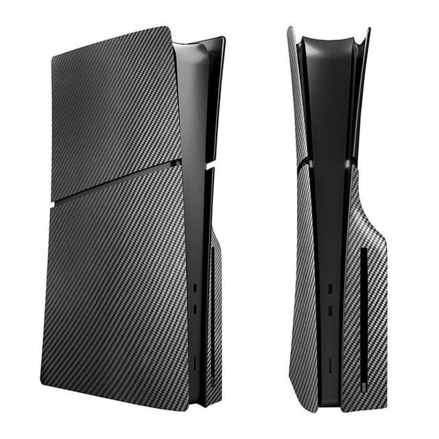 ABS Black Slim Faceplate for Slim Game Console Shell Case Cover Side Panel Replacement Plates Easy Installation 12 Months
