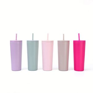 Gobelet isotherme réutilisable en acier inoxydable 18/8 avec paille, prêt à être expédié, personnalisable pour cadeaux d'entreprise - Product Image 2