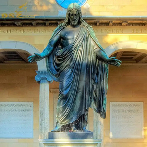 Escultura de cobre decorada con arte de iglesia al por mayor estatua de <span class=keywords><strong>Cristo</strong></span> Jesús de bronce fundido de tamaño real - Product Image 1