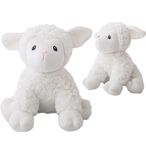 Peluche di <span class=keywords><strong>Agnello</strong></span> Morbido Animale di Pezza Eco-Friendly in Cotone PP Simpatico Giocattolo da Fattoria Regalo per Bambini Decorazione Camera da Letto - Product Image 1