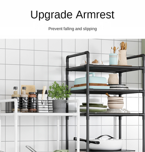 Giá để đồ nhà bếp đa tầng, kệ lò vi sóng, giá để đồ di động từ sàn đến trần, giá để nồi - Product Image 4