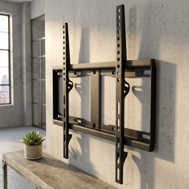Plastic TV Bracket Fixed Wall Mount 32-65 Inch TVs (LED/LCD/Plasma) Max 100kg VESA 100x100-400x400 Black