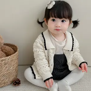 Setelan pakaian bayi, jaket Sweater versi Korea, ransel rajut, pakaian luar Onesie