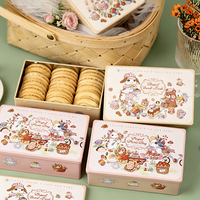 Boîte en métal carrée hermétique de qualité alimentaire personnalisée pour biscuits, café, emballage de biscuits, boîte de Noël