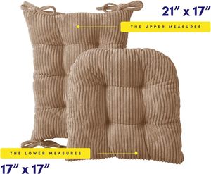 Coussin de <span class=keywords><strong>chaise</strong></span> berçante Premium, <span class=keywords><strong>antidérapant</strong></span>, lot de 2 pièces pour <span class=keywords><strong>chaise</strong></span> berçante d'intérieur avec attaches, en tissu doux et moelleux - Product Image 5