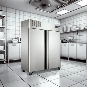 Furnotel Commercial Refrigeration Equipment Double Doors Upright Freezer Vertical Commercial Refrigerator