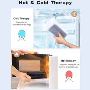 Migraine Relief Cap Headache Hat Gel <b>Hot</b> <b>Cold</b> Therapy Ice Cap for Relieve Pain Ice <b>Cold</b> Compress Head Wrap Gel Cap Eye Mask for - Product Image 6