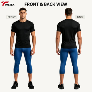 <span class=keywords><strong>Leggings</strong></span> de compression pour hommes TIMETEX, <span class=keywords><strong>leggings</strong></span> de sport personnalisés avec logo, couche de base, longueur <span class=keywords><strong>3</strong></span>/<span class=keywords><strong>4</strong></span>, pantalon de fitness pour la salle de sport - Product Image 3