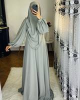 Jilbab Deux Pièces Nida Sur Mesure Robe Musulmane 2 Pièces Vêtements Islamiques Ensemble de Prière en Gros pour Femmes Ramadan Aïd Jilbab Turc