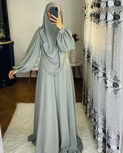 カスタム2ピースJilbab Nidaイスラム教徒のドレス2ピースイスラム服女性のための卸売祈りセットラマダンEidトルコのJilbab - Product Image 3