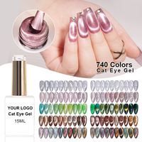 RS Nail - Vernis à ongles gel effet œil de chat professionnel 15 ml, série 740 couleurs, haute brillance, magnétique, OEM/ODM - Meilleures ventes