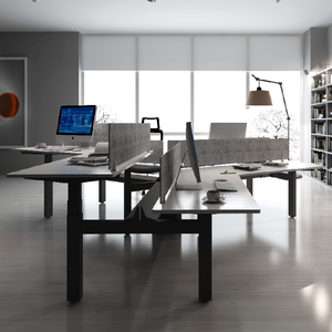Bureau de direction en forme de L réglable en hauteur JIECANG, mobilier de bureau, poste de travail assis-debout - Product Image 2
