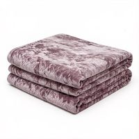 Couverture en velours Raschel violet royal super confortable - Polyester écologique tricoté, imprimé pour l'hiver, personnalisable