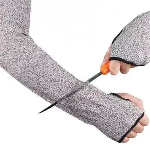 Kesim dayanıklı kol bilek eldiven korumak üzerinde örme kol sınıf 5 anti-Cut emniyet eldiveni kol kapağı koruyucu oversleeve