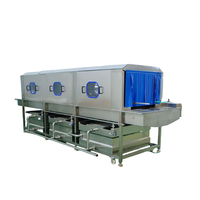 Panier de retournement automatique Machine à laver caisse poulet Cage Tunnel propre Machine plateau à oeufs boîte en plastique laveuse pour usine alimentaire