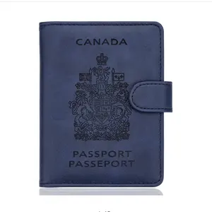 Porta passaporto con blocco RFID custodia per portafoglio da viaggio custodia per passaporto in pelle