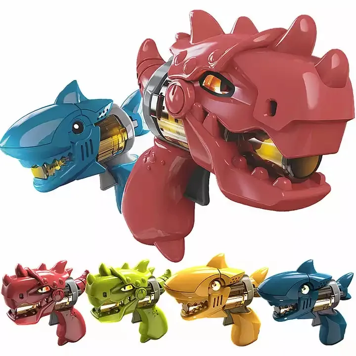 Meilleur vendeur pistolet dinosaure jouets pistolet avec lumière LED et musique Dino et requin jouets éducatifs