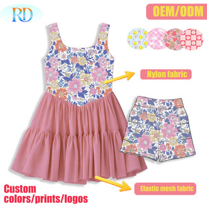 RD Nuovo Design Estivo: Abito da Tennis in Nylon per <span class=keywords><strong>Mamma</strong></span> e Figlia, <span class=keywords><strong>Abbigliamento</strong></span> per Bambine Personalizzato, Casual, Yoga, in Nylon Elastico e Rete - Product Image 2