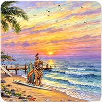 Tapis de table Mahjong sur le thème du surf avec silicone et caoutchouc antidérapants, non toxique, pliable pour le poker et les jeux de cartes à domicile