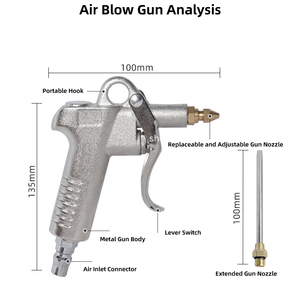 مسدس نفخ هوائي قوي عالي الضغط من سبائك المعادن لإزالة الغبار والشحوم من الشاحنات - Product Image 5