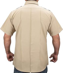 Uniforme de sécurité privé, design noir, uniforme de sécurité blanc, 100% polyester, chemise à manches courtes bicolore - Product Image 5