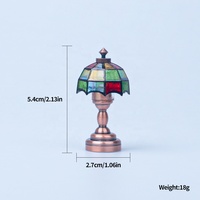 Nouveau 1:12 maison de poupée Miniature rétro verre lampe Table ornement bricolage Mini maison de poupée accessoires Style Mini jouet pour jouet