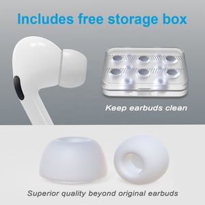 New Bee - Caja de <span class=keywords><strong>6</strong></span> Pares de Fundas de Silicona Blancas para Auriculares, Repuestos de Tapones para Auriculares con Caja para <span class=keywords><strong>Airpods</strong></span> <span class=keywords><strong>Pro</strong></span> - Product Image 4
