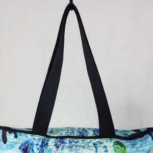 Sac d'épicerie en toile lourde avec poches Sac fourre-tout de plage Sac fourre-tout à bandoulière en toile à sublimation personnalisée - Product Image 5