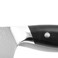 Couteau de cuisine professionnel OEM 7,5'' en acier inoxydable Damas VG10 avec manche en ébène noir, aiguisé, idéal pour cadeau, livré en coffret cadeau