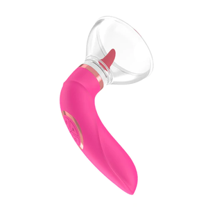 Giocattolo per <span class=keywords><strong>Masturbazione</strong></span> Femminile 2 in 1 Vibratore per Adulti con Stimolatore Linguale per Capezzoli e Clitoride Vibratore Succhiante Giocattolo Sessuale - Product Image 1