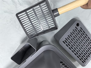 حجم كبير مغلق من الفولاذ المقاوم للصدأ Cat-تحكم في الرائحة سهلة التنظيف قابلة للفصل مادة PP سميكة مضادة للتآكل - Product Image 5