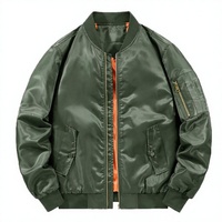 Veste pour homme, veste bomber softshell légère, veste de pilote, fermeture éclair intégrale, coupe régulière, vêtements décontractés pour l'extérieur, veste en nylon imperméable