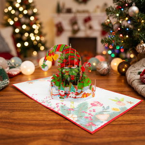 Meilleure Vente : Carte Pop-up 3D Personnalisée, Motif Gnome de Noël, Artisanat en Papier, Cadeaux de Mariage, Style Animal Fait Main, Papier Hanoi - Product Image 4